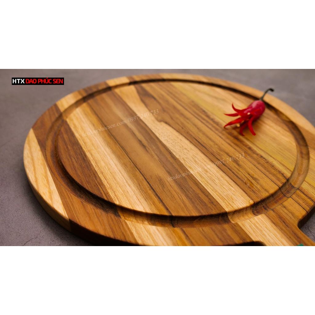 Thớt Gỗ Teak Cao Cấp - Cắt Thái, Trang Trí - 36x25x1,4cm - TTC02 | HTX DAO PHÚC SEN