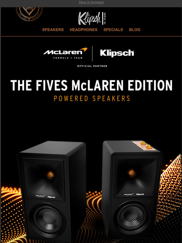 Loa Klipsch The Fives McLaren Edition hàng chính hãng, new 100%