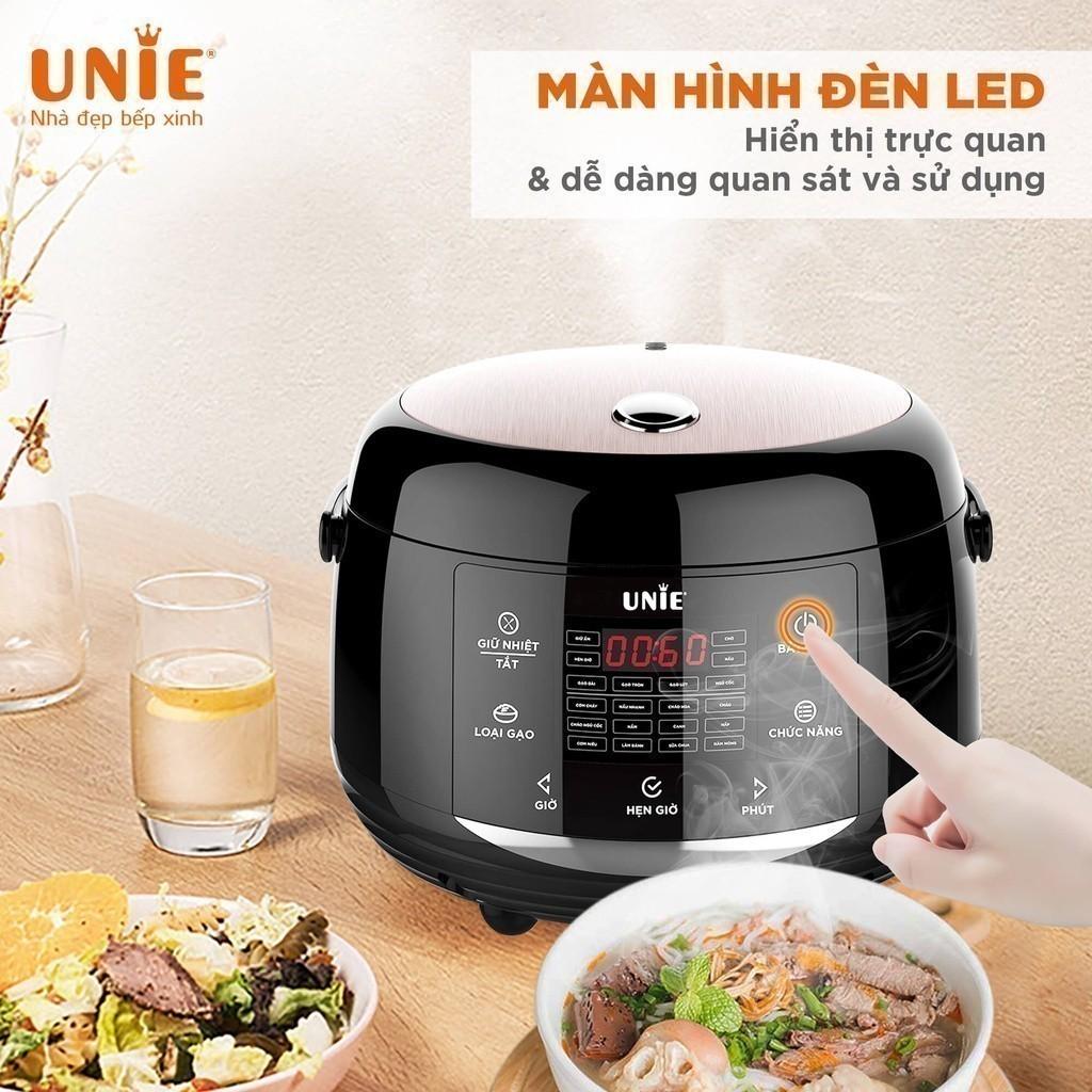 Nồi cơm điện Unie UEC1571B,công nghệ ủ nhiệt 3D giữ ấm 24h,Lòng Nồi Coating Cermic chống dính,16 chức năng nấu đa dạng,hàng chính hãng UNIE