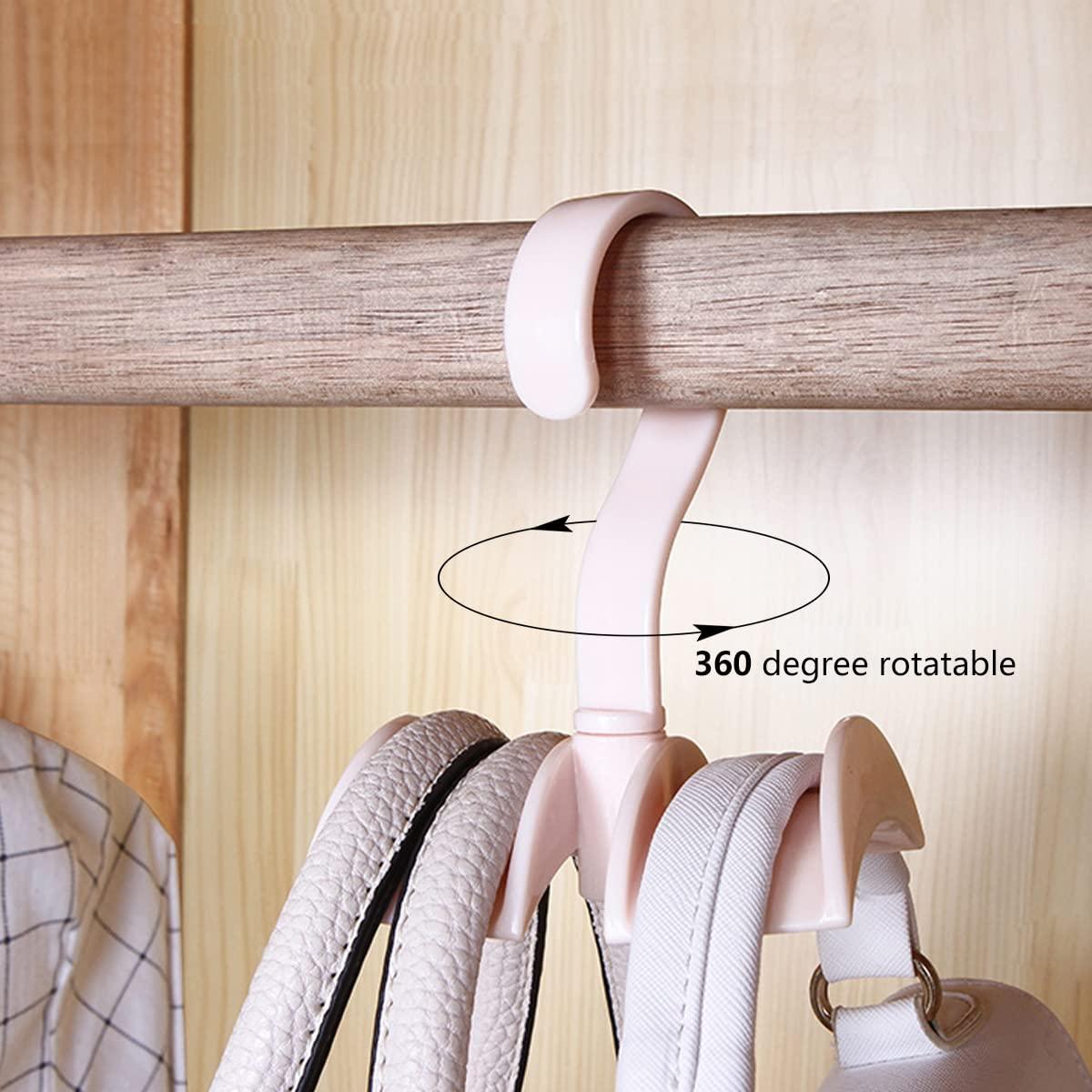 6 miếng giữ túi xách tay cầm, túi xách có thể xoay được giá đỡ giá đỡ giá đỡ tủ quần áo wicker hook pocket pocket boong cho túi đeo tay