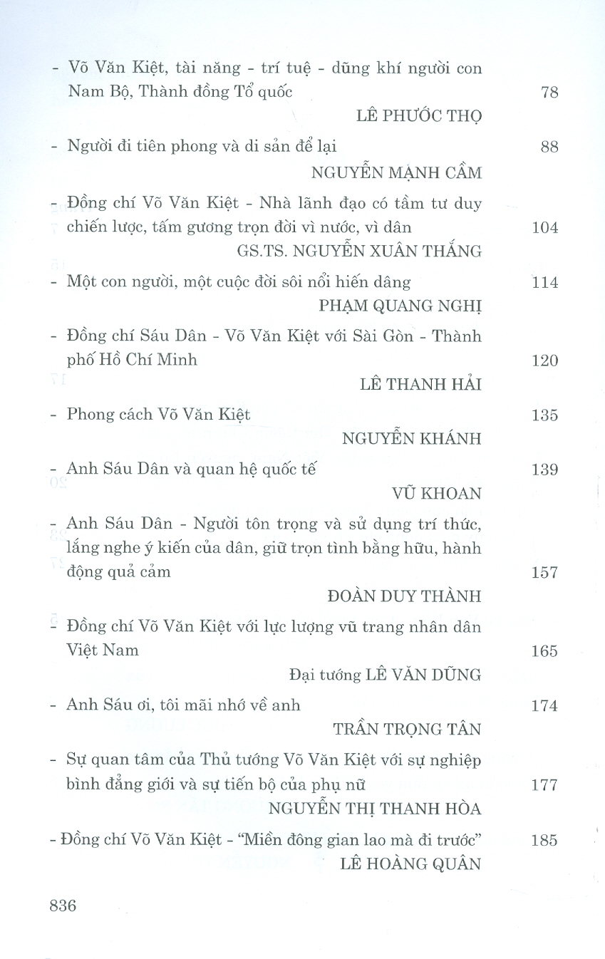 Võ Văn Kiệt - Một Nhân Cách Lớn, Nhà Lãnh Đạo Tài Năng Suốt Đời Vì Nước Vì Dân (Hồi ký) (Bản giới hạn, in 100 quyển)