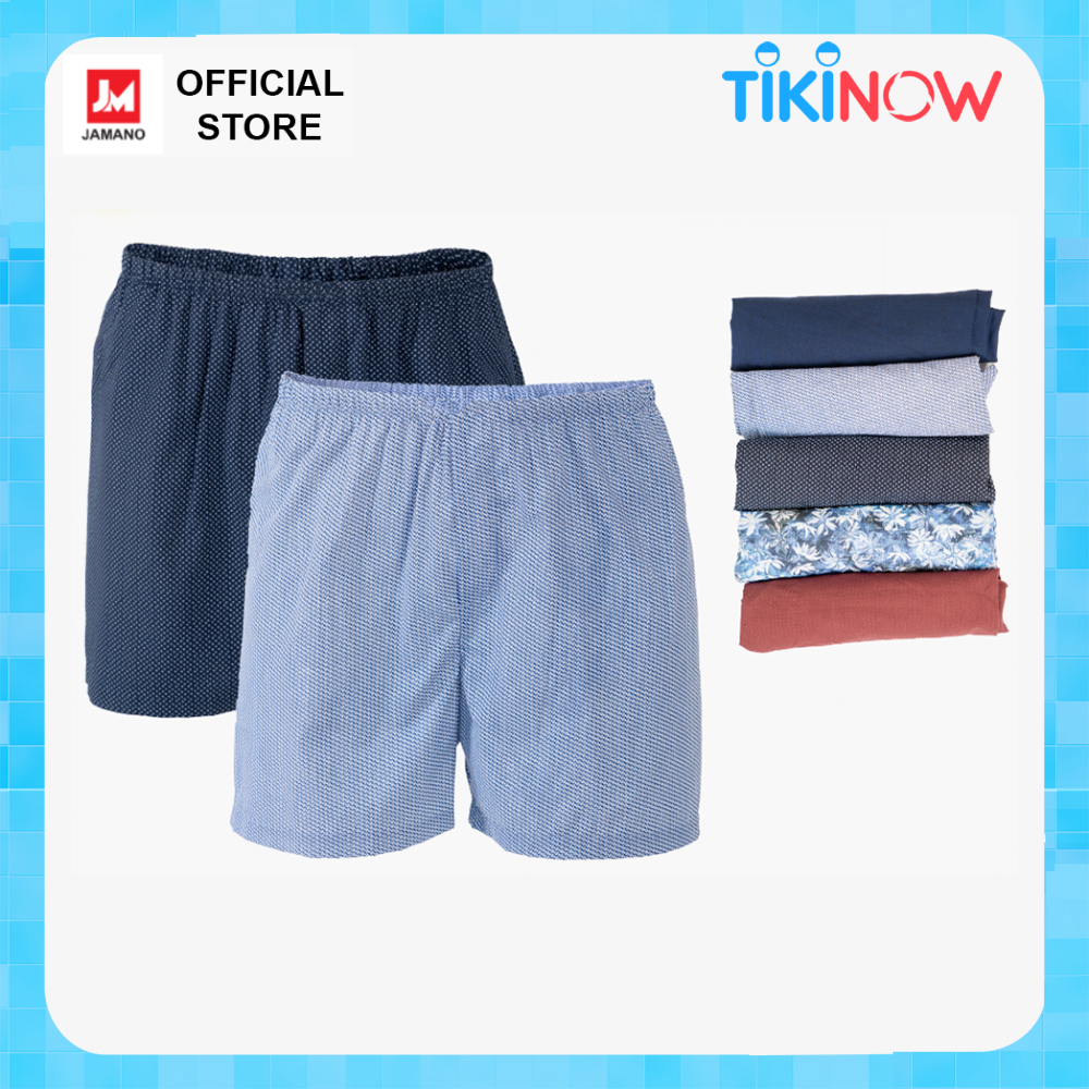 Combo 2 Quân Đui Nam Cotton Măc Nha Thoai Mai Thoang Mat Jamano - Mau Ngâu Nhiên - Mau Ngâu Nhiên - Size Xl 77 - 85 Kg