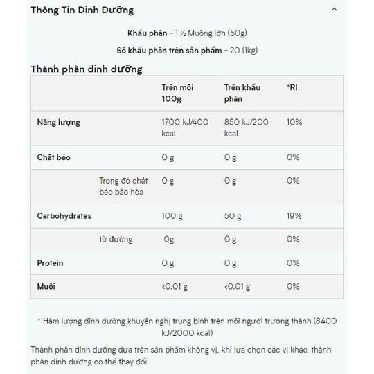 Myprotein Maltodextrin Carbs Bổ Sung Tinh Bột Giúp Tăng Cân Nhanh 1Kg