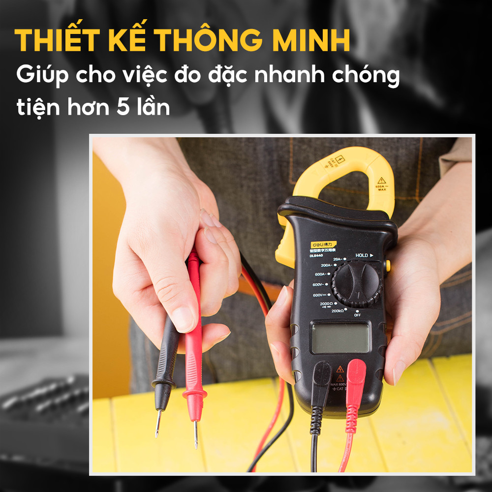 Ampe kìm vạn năng Deli DL8440