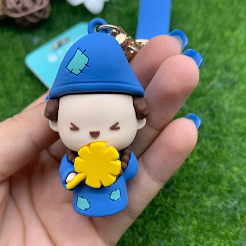 Móc khóa hình Tế Công / Thần Tài nhựa dẻo 3D