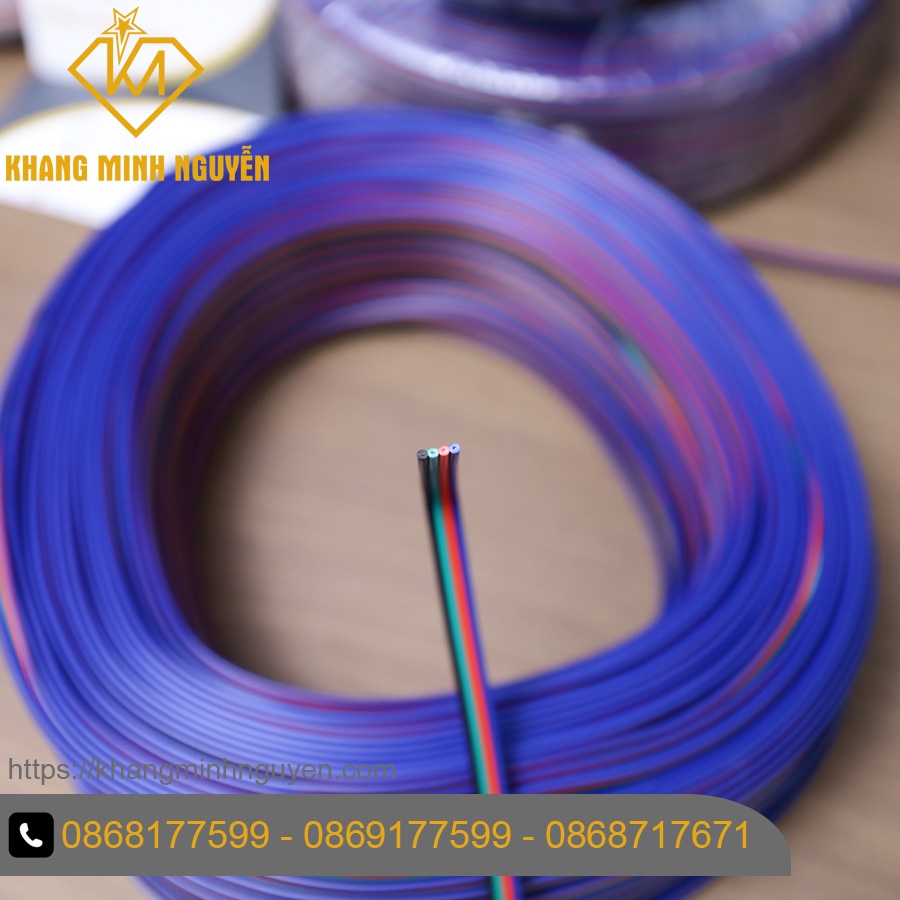 Dây điện nhỏ 4 dây - 4 màu - dây điện 4pin chuyên dùng cho mạch đèn led, bảng hiệu, mạch điện tử - 5V - 24V