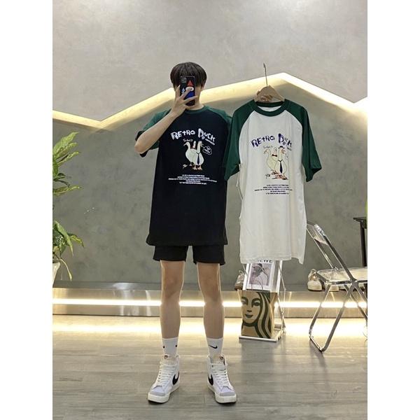 Áo thun tay lỡ gaplan áo thun phối tay unisex