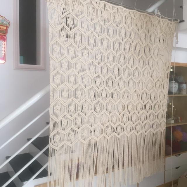 Rèm macrame size lớn- trang trí nội thất, ngoại thất - Ảnh Thật