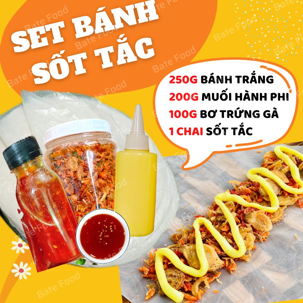 Combo Bánh Tráng Phơi Sương Sốt Tắc, Kèm Bơ, Muối Ruốc Hành Phi, Đặc Sản Tây Ninh