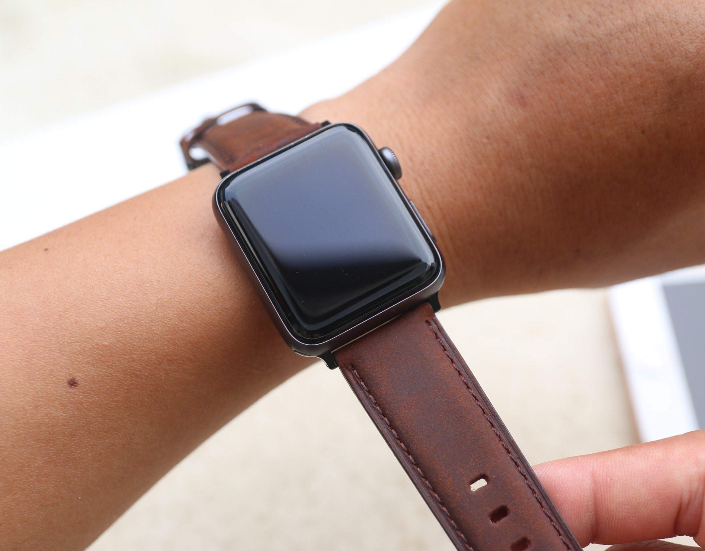 Dây Da Thay Thế Dành Cho Apple Watch Da Bò Sáp 2 Lớp Vintage Khóa Thép 316L Dành Cho Series SE 7| 6 | 5 | 4 | 3 | 2 | 1