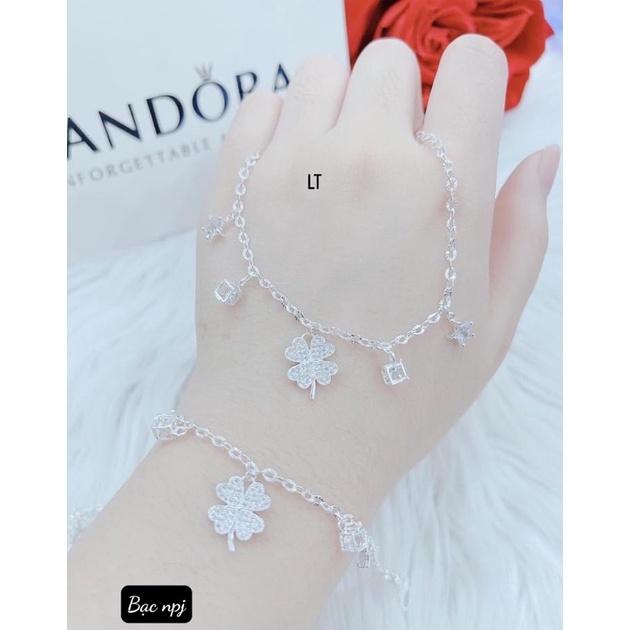 Lắc tay nữ Bạc Ta, lắc tay nữ treo charm xinh xắn - Bạc Npj