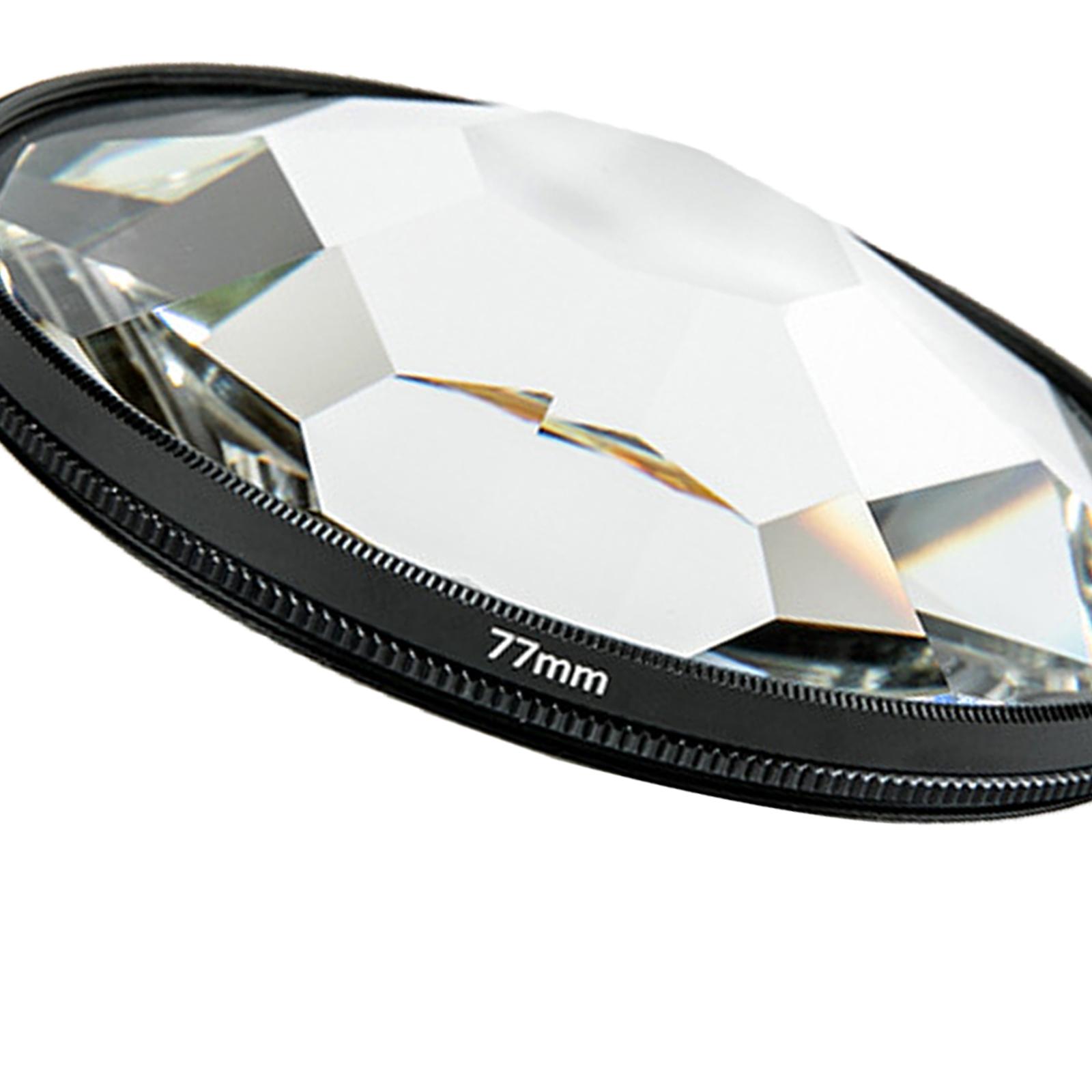 Kaleidoscope Glass Prism77mm Kaleidoscope Prism Camera Glass Filter,Variable