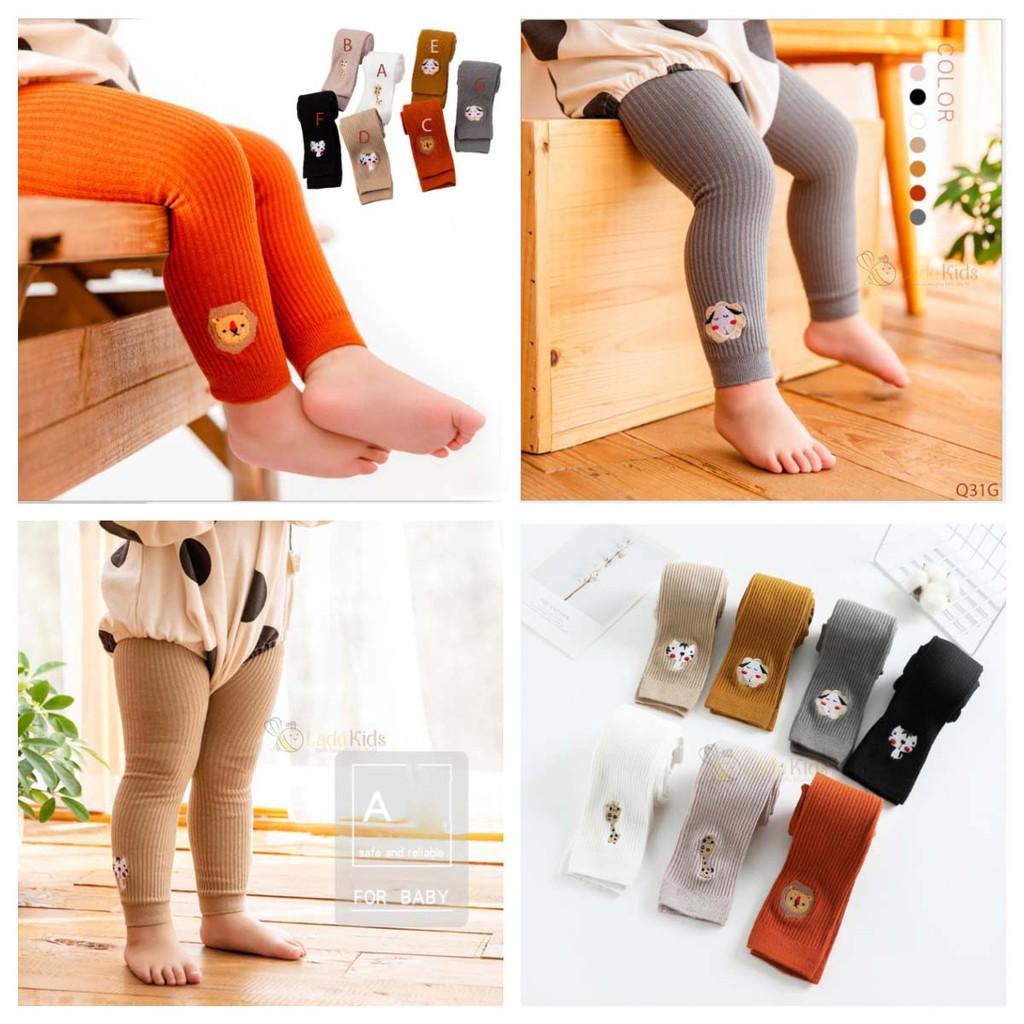 Quần Legging Thêu Hình Thú BÉ TRAI &amp; BÉ GÁI - Q31 (6-17kg)