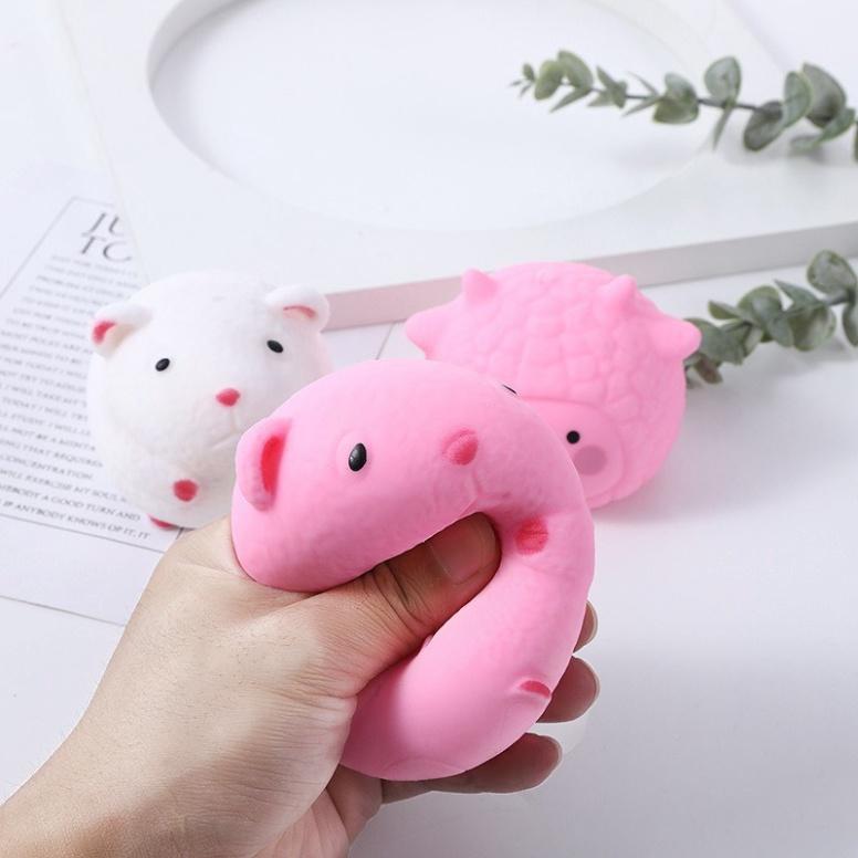 Squishy Mochi hình CON CỪU đồ chơi bóp tay mềm mịn dễ thương chân thực giảm stress co dãn đàn hồi ngộ nghĩnh bóp giải tr