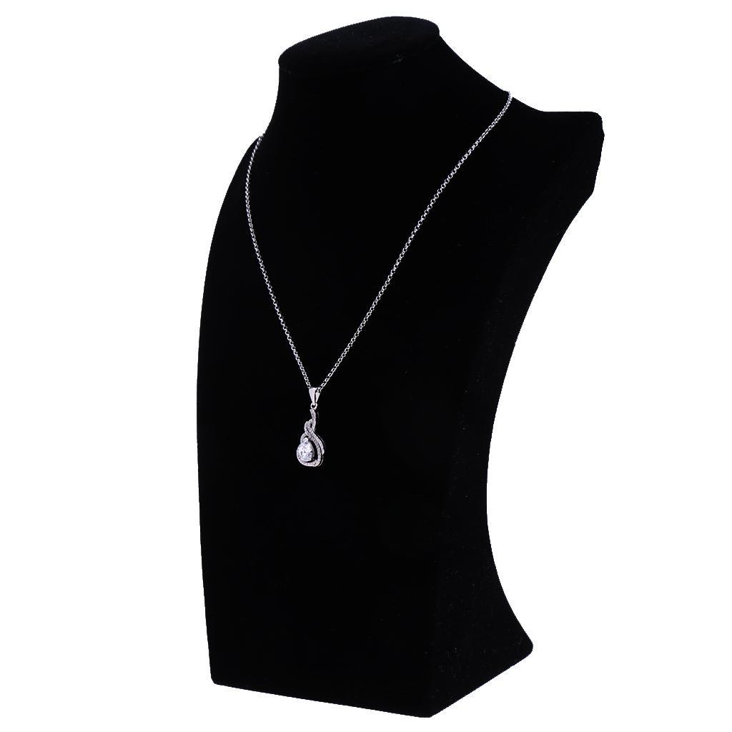 Silver Rhinestone Charm Pendant Necklace Long Chain Women Jewelry