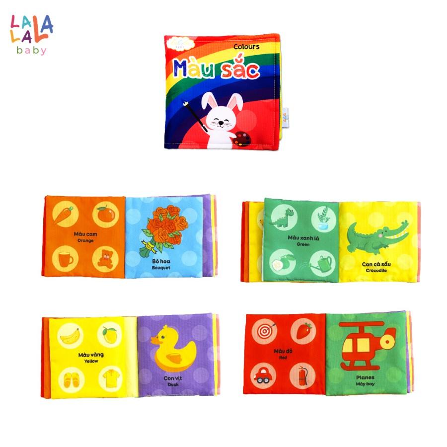 Bộ 8 cuốn Sách vải Lalala baby, kích thích đa giác quan: My very first book, kích thước 15x15cm 12 trang