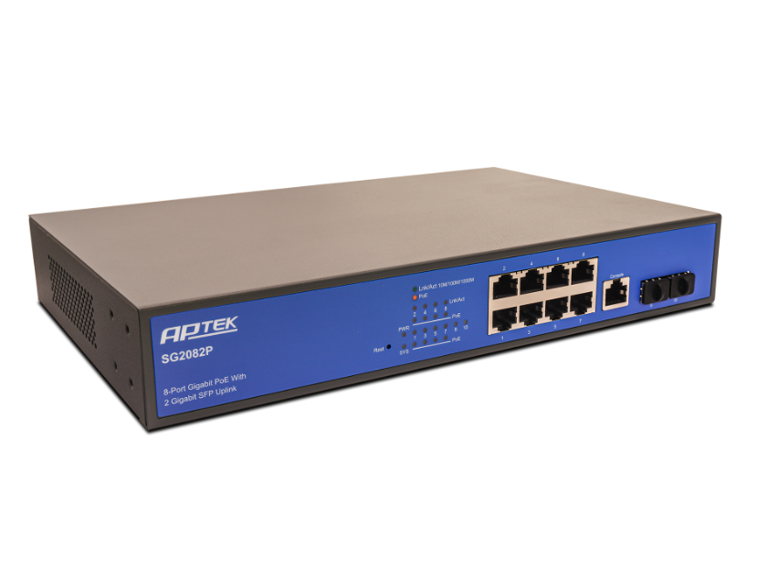 Switch APTEK SG2082P 8 Port PoE L2 Managed - Hàng chính hãng