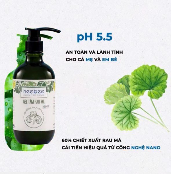 Gel tắm Rau Má Dưỡng Ẩm Mềm Mịn Heebee Centella Shower Gel 300ml - 500ml