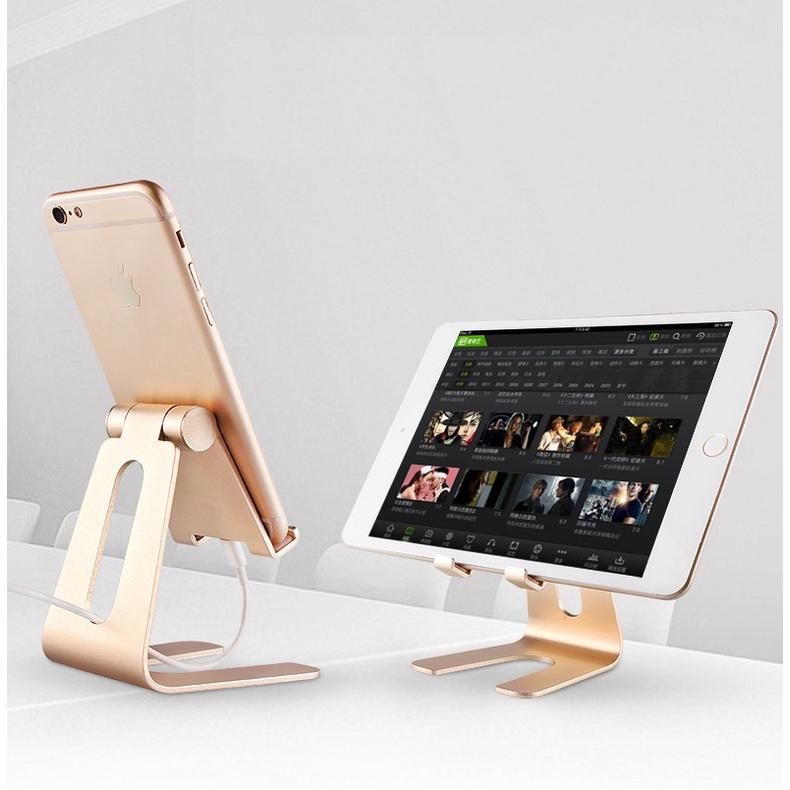 Giá đỡ điện thoại di động, ipad, máy tính bảng bằng hợp kim nhôm chắc chắn, điều chỉnh góc kiêng, gấp gọn