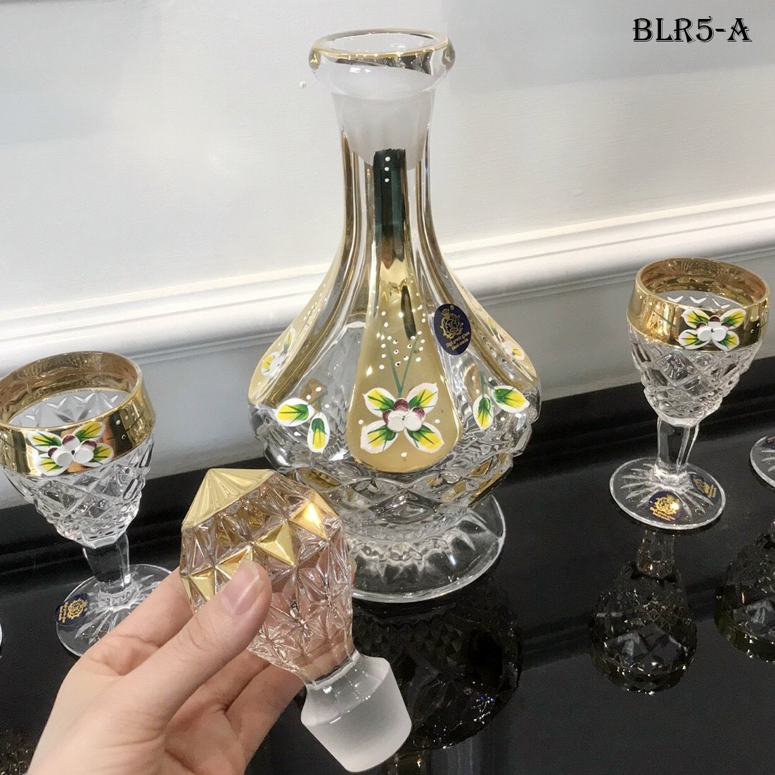 Bộ Bình Ly Pha Lê Tân Cổ Điển Đẳng Cấp Sang Trọng BLR5