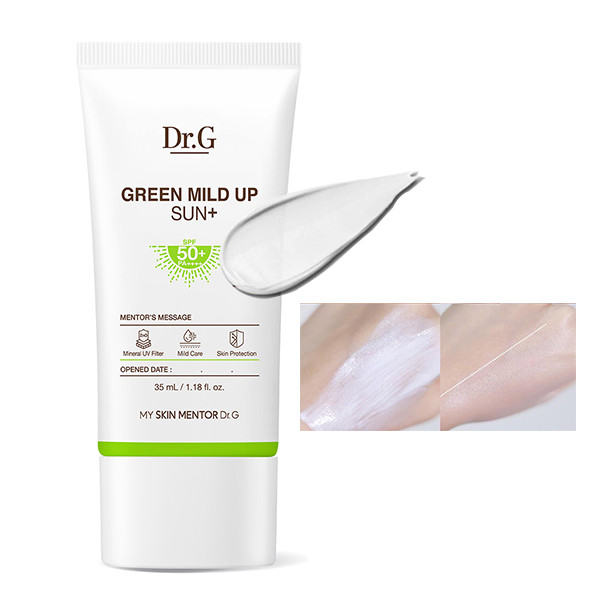 Kem chống nắng thuần vật lý cho da nhạy cảm Dr.G Green Mild Up Sun+ SPF50+PA++++ 50ml