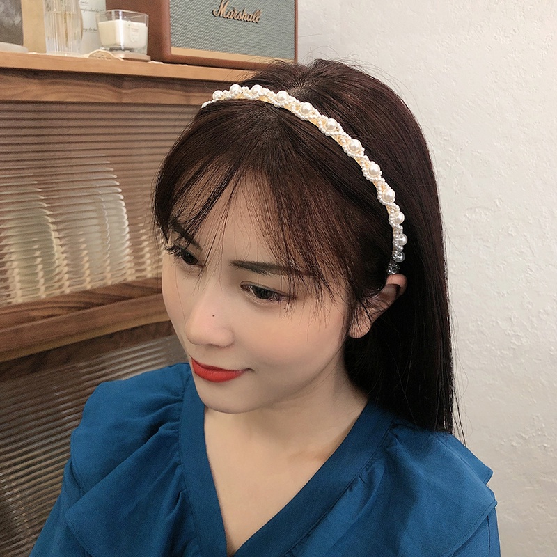Băng Đô Cài Tóc Đính Ngọc Trai Thời Trang