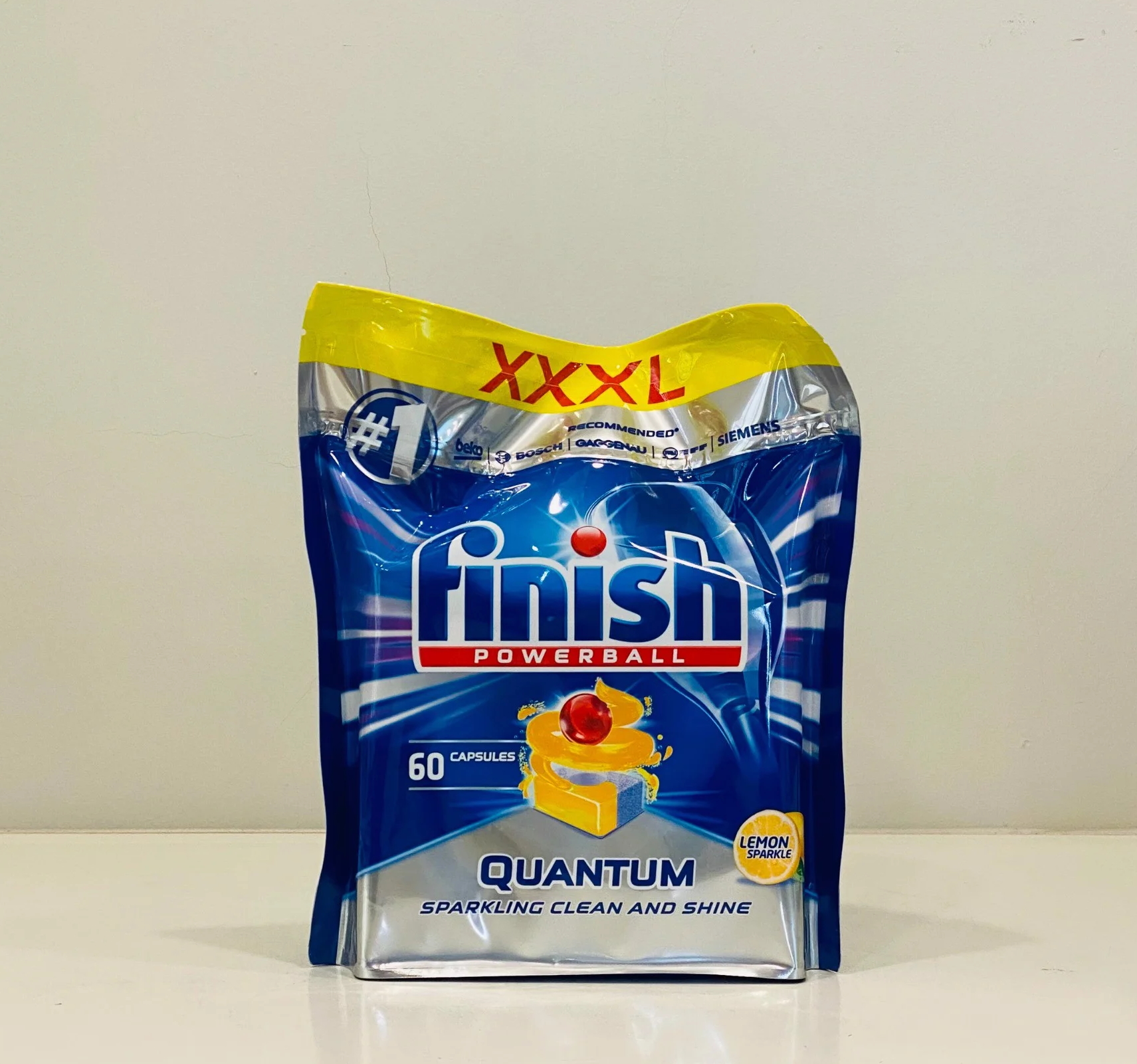 Viên Rửa Bát Finish Quantum 60 viên cao cấp (Mẫu mới dạng túi)