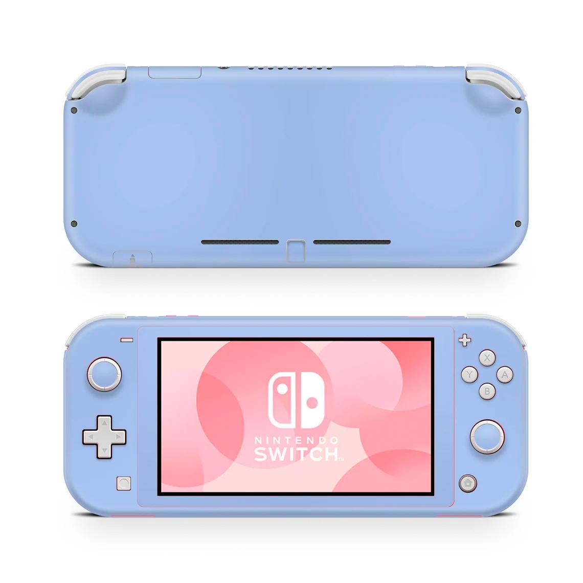 Skin decal dán Nintendo Switch Lite mẫu màu xanh tím periwinkle (dễ dán, đã cắt sẵn)