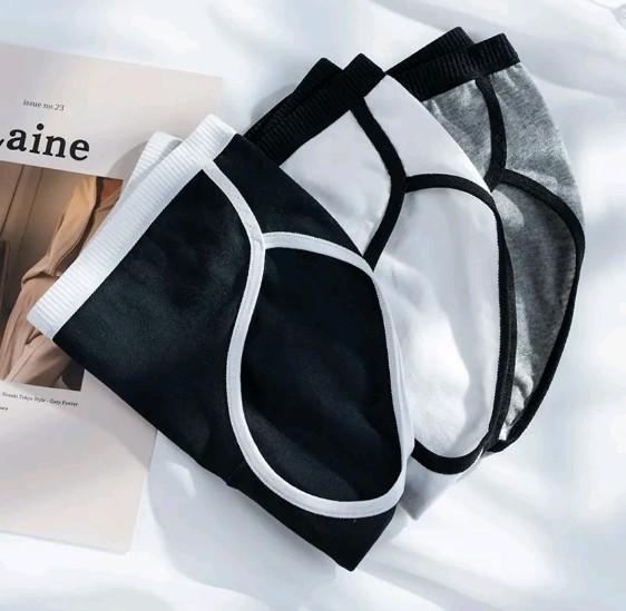 Quần lót nữ thể thao COTTON CÓ VIỀN, thấm hút mồ hôi tốt, mềm mịn, chất vải thoáng mát Women Ghi - Ghi, Ghi