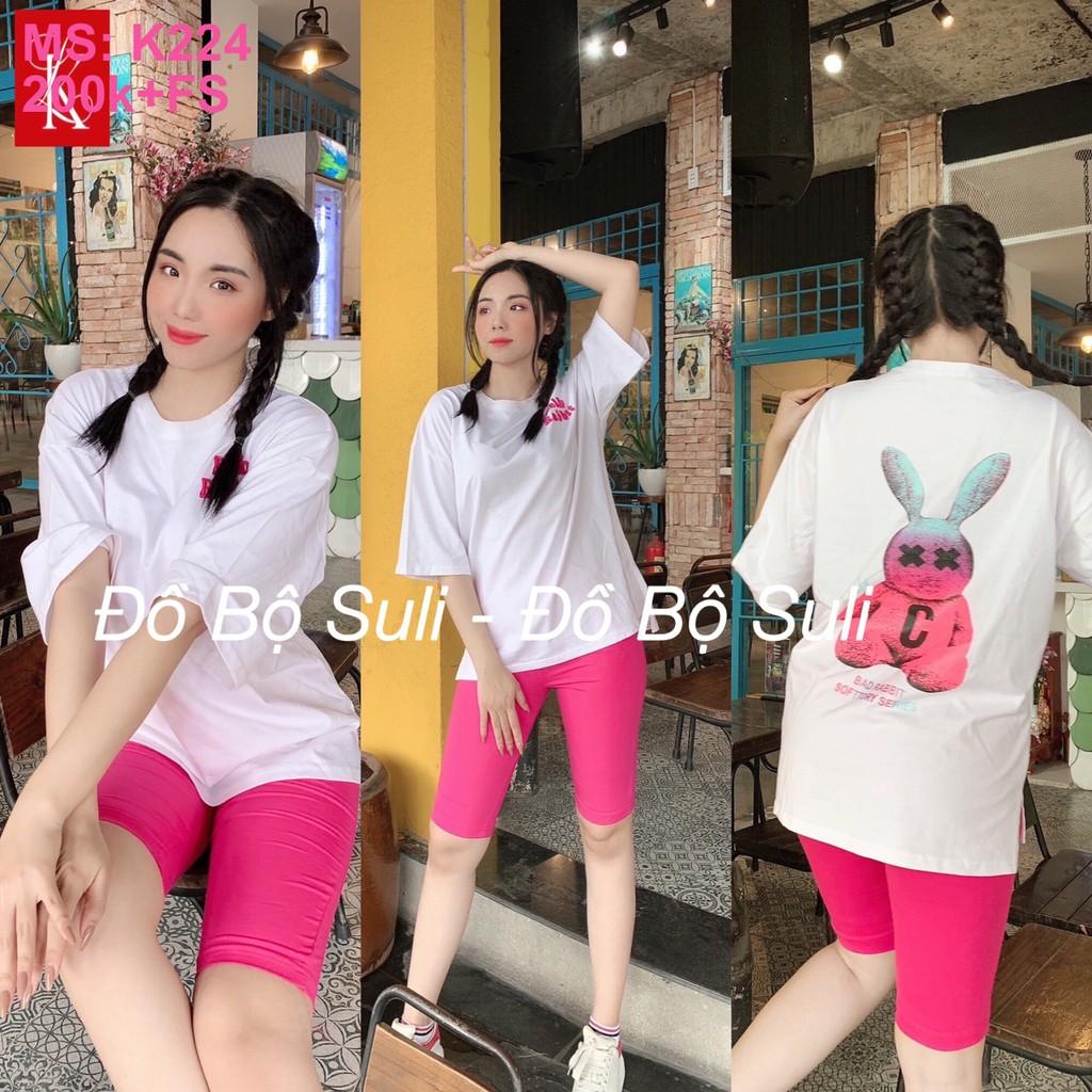 Đồ Mặc Nhà Lỡ Thun Cotton in hình Thỏ cá tính - Bền, Đẹp, Chất liệu cao cấp