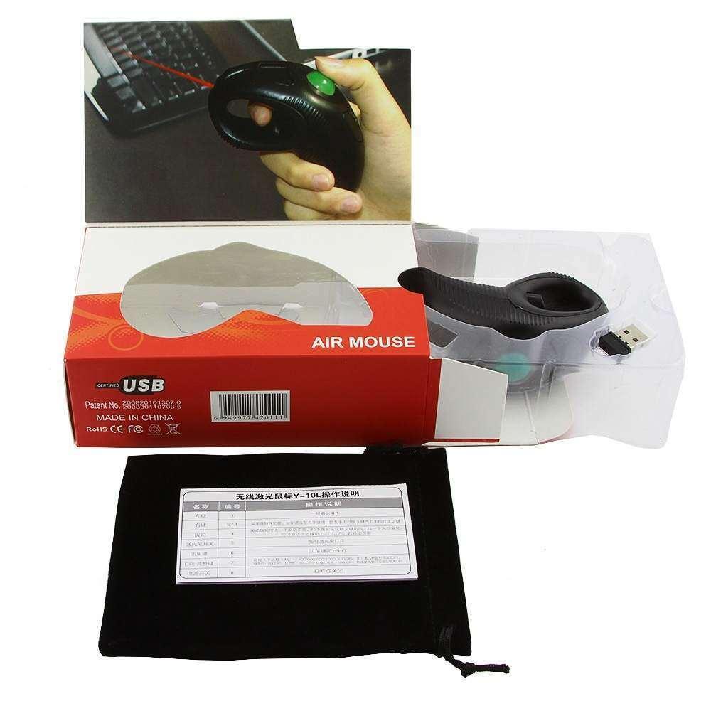Wireless Trackball Laser Mouse Thumb-Controlled Mause 2.4G 10M Distance control Handheld Finger Air Design Mice For Teacher PPT Presentation Office