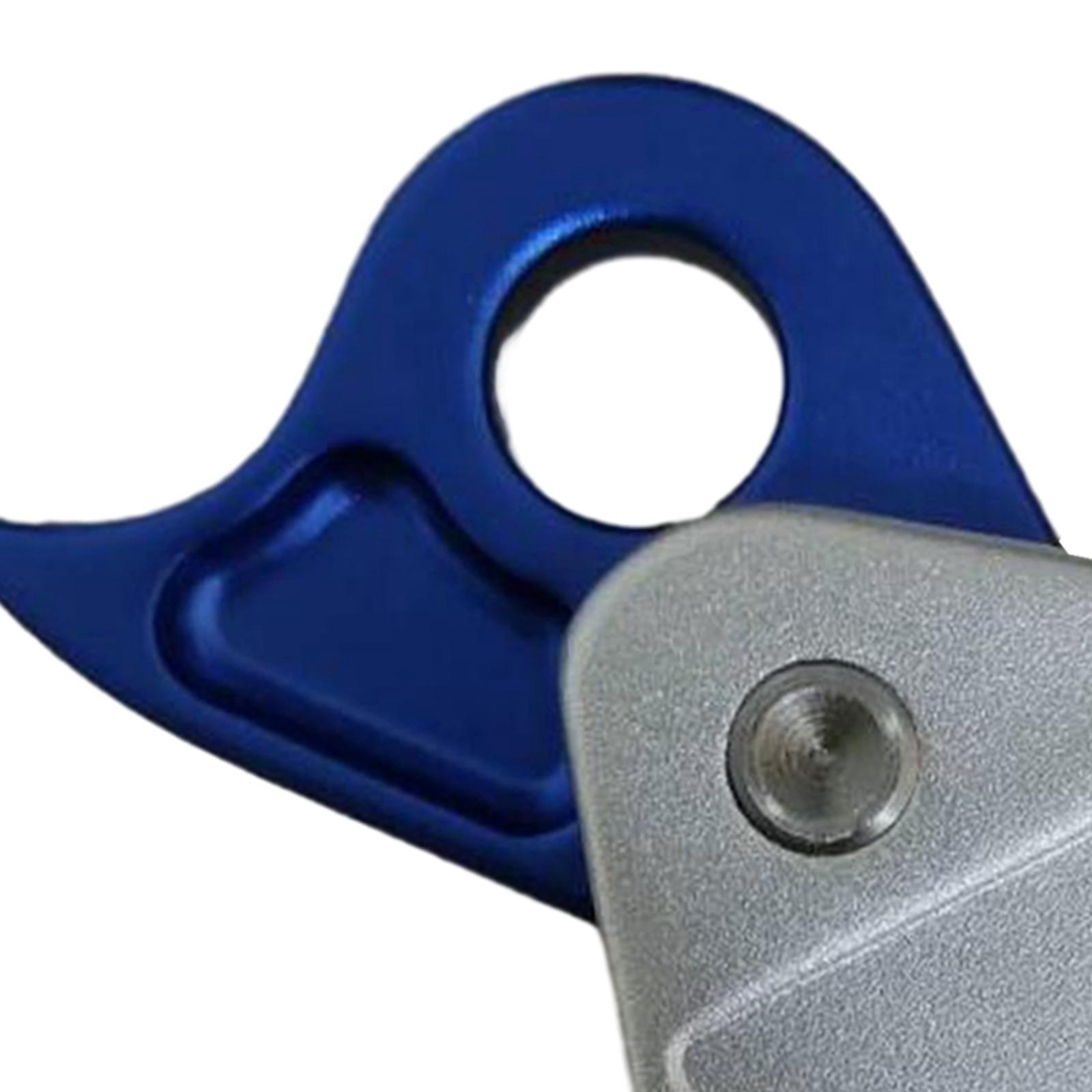 Tree Climbing Rope Grab Grip Clamp Belay Device Lanyard Grab Rigging Equipment Rope Grabber Ascender for Mountaineering, Rock Climbing