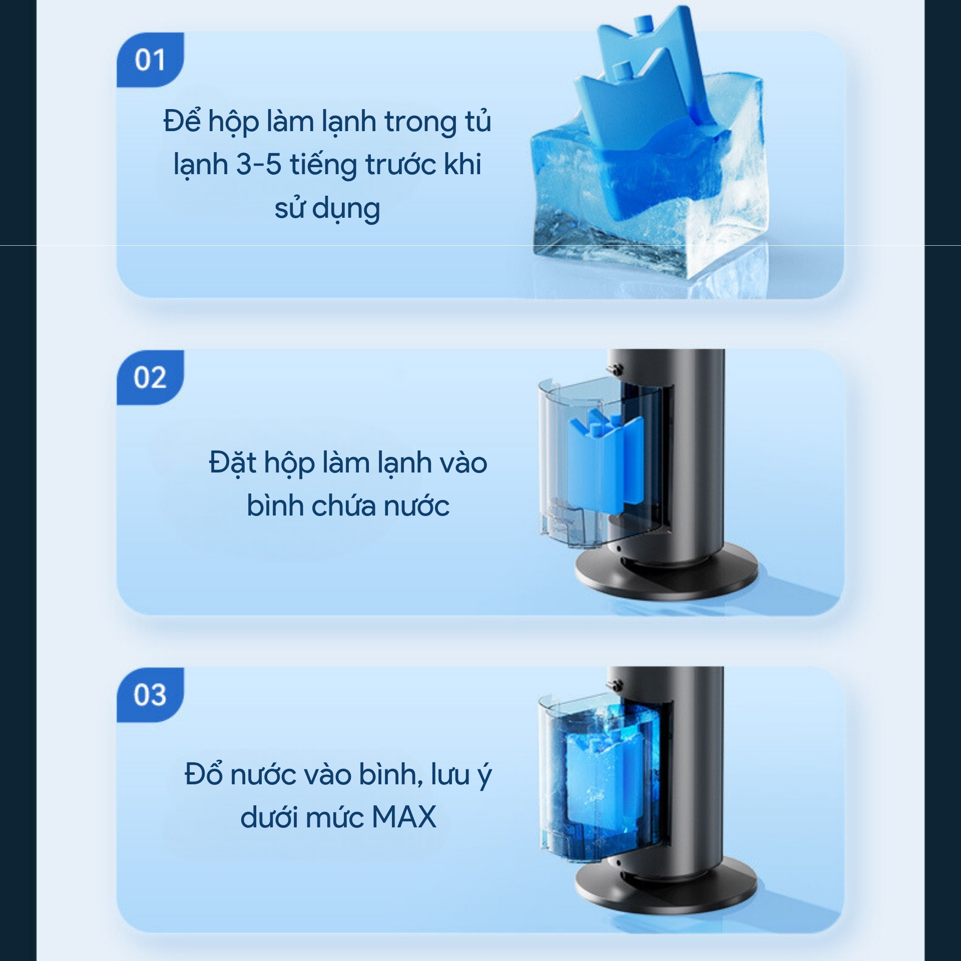 Quạt Tháp Hơi Nước SHIMONO SM-CTF42B Làm Lạnh Điều Hoà Không Khi Phát Ion Âm Cấp Ẩm 3.5L Hàng Chính Hãng
