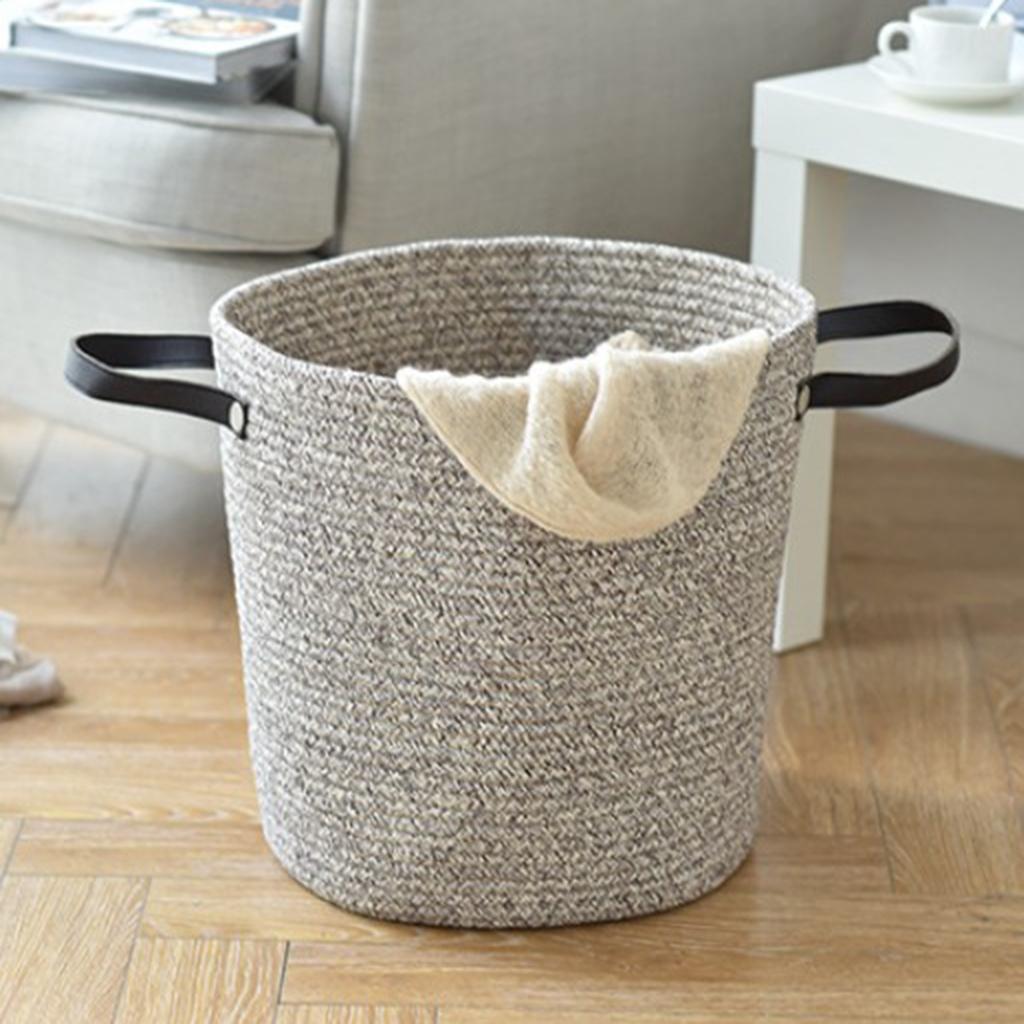 Cotton Woven Storage Basket Laundry Hamper Storage Basket Container