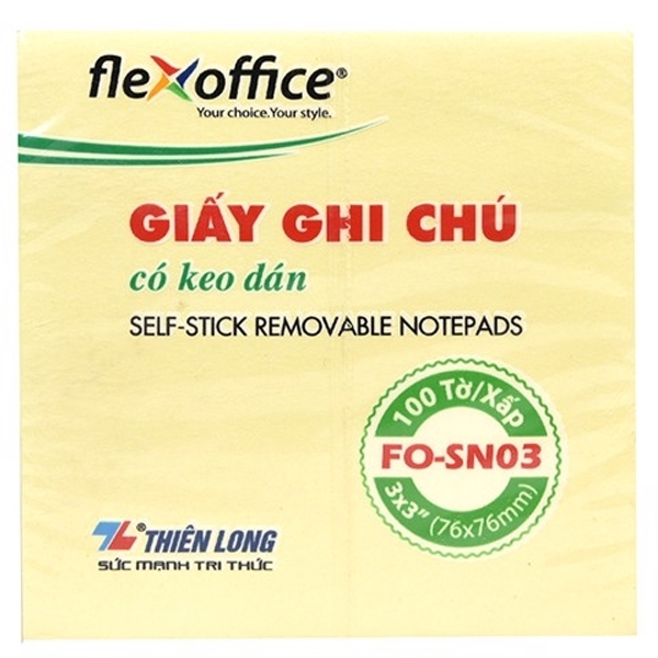 Bộ 2 Giấy Ghi Chú Flexoffice 3x3 FO-SN03