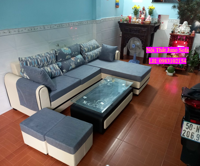 Bộ Sofa góc KT 2m5 x 1m5 Juno Sofa Chất Lượng