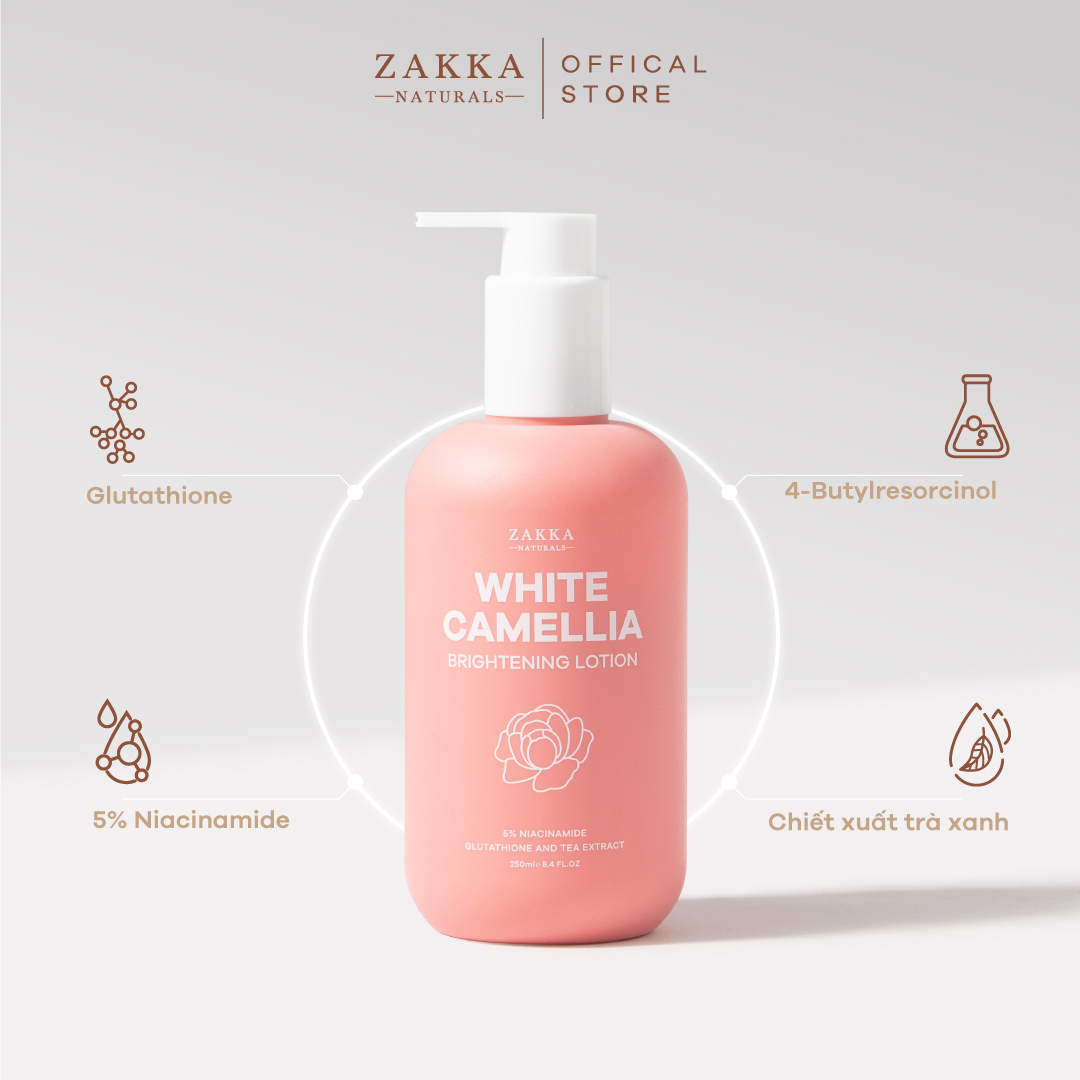 Sữa Dưỡng Thể Sáng Mịn Da White Camellia 250g Zakka Naturals