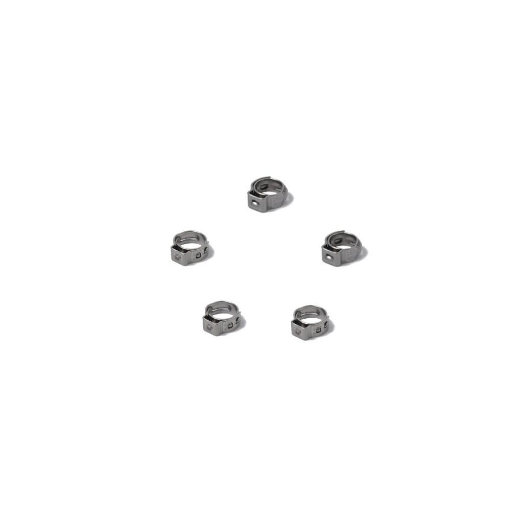 10 Pieces Stainless Steel Single Ear Hose Clamps 8.8mm-10.5mm Adjustable