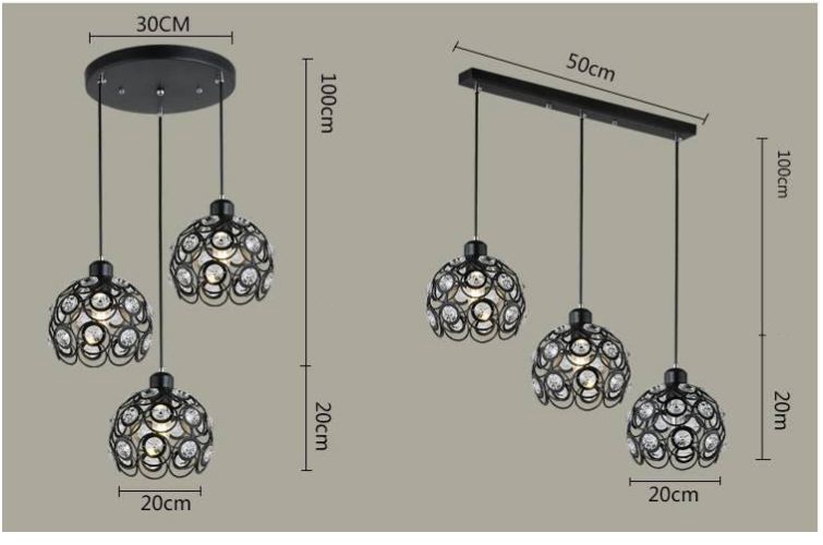 Bộ đèn thả ALION treo trần trang trí độc đáo - kèm bóng LED và đế ốp trần