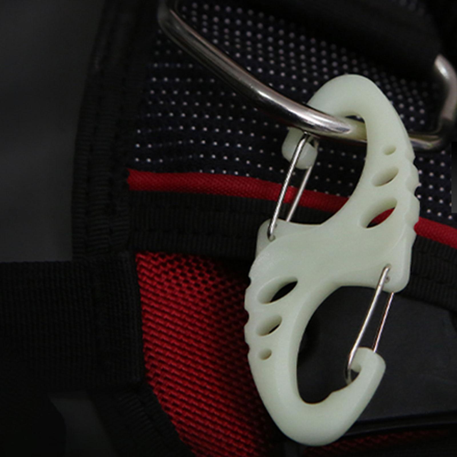 Luminous Diving Carabiner Clip Glowing Carabiner Hook Scuba Diving Hook Diving Buckle Double Ended Snap Hooks for Key Chain