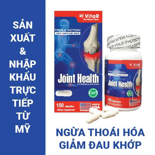 Combo 3 hộp VITAR JOINT HEALTH 100 viên + 1 hộp VitaR Joint Health 100 viên  - Viên uống bổ khớp, giảm đau nhức khớp, glucosamine