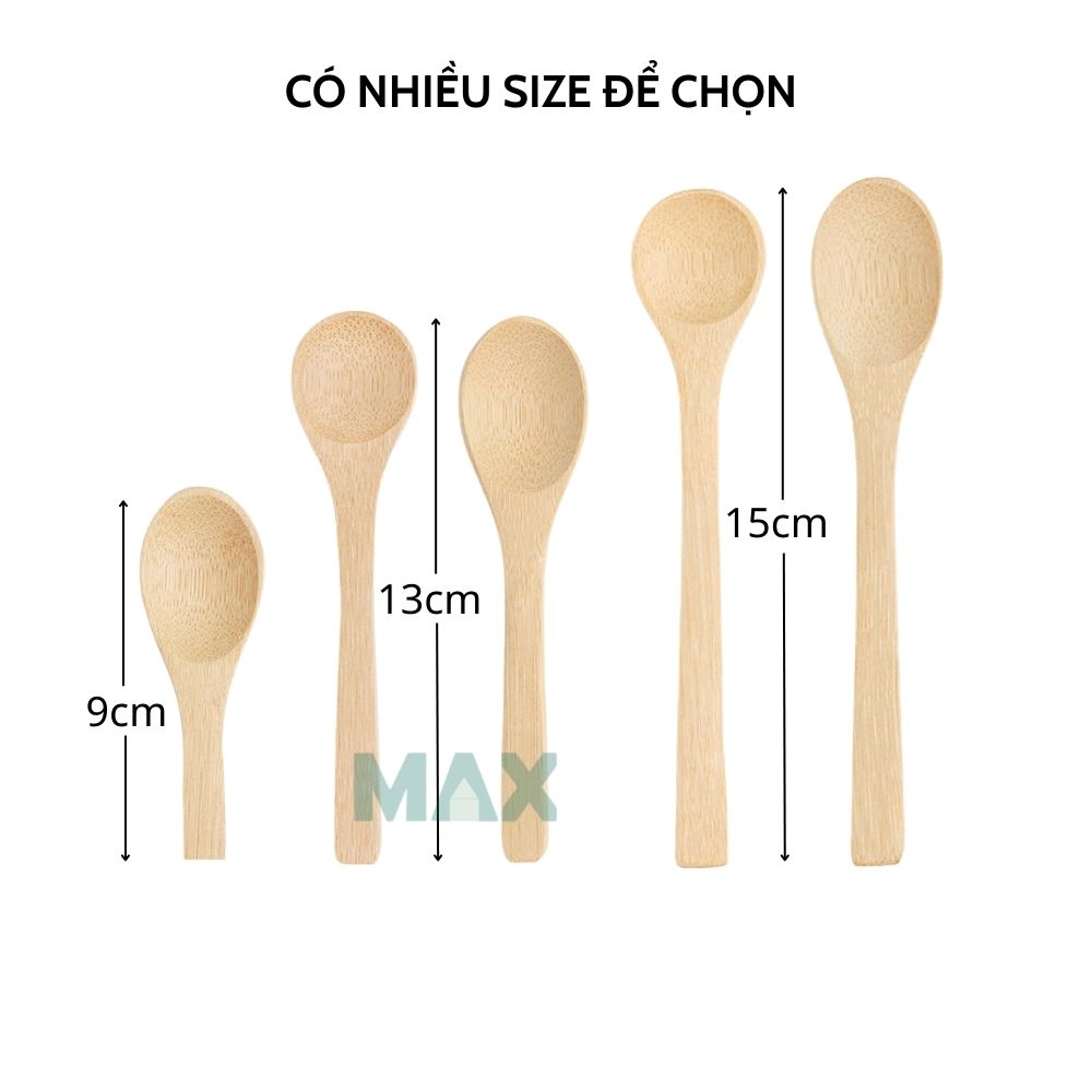 [Nhiều size] Bộ 4 cái muỗng gỗ nhỏ bằng tre múc gia vị, thìa gỗ nhỏ mini múc trà cafe ngũ cốc