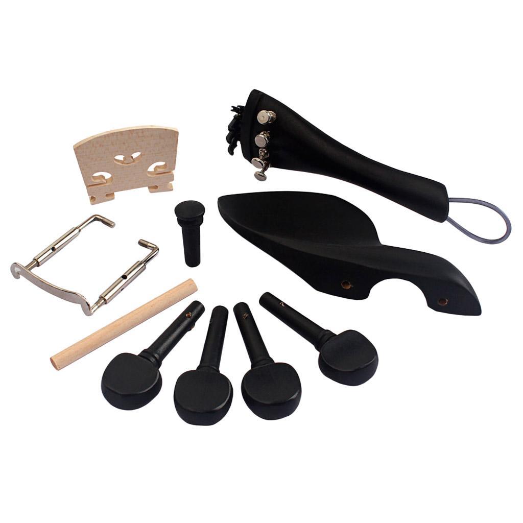 Violin Parts Accessories 4/4 Tuning Pegs&Chinrest& &Tailpiece&Bridge