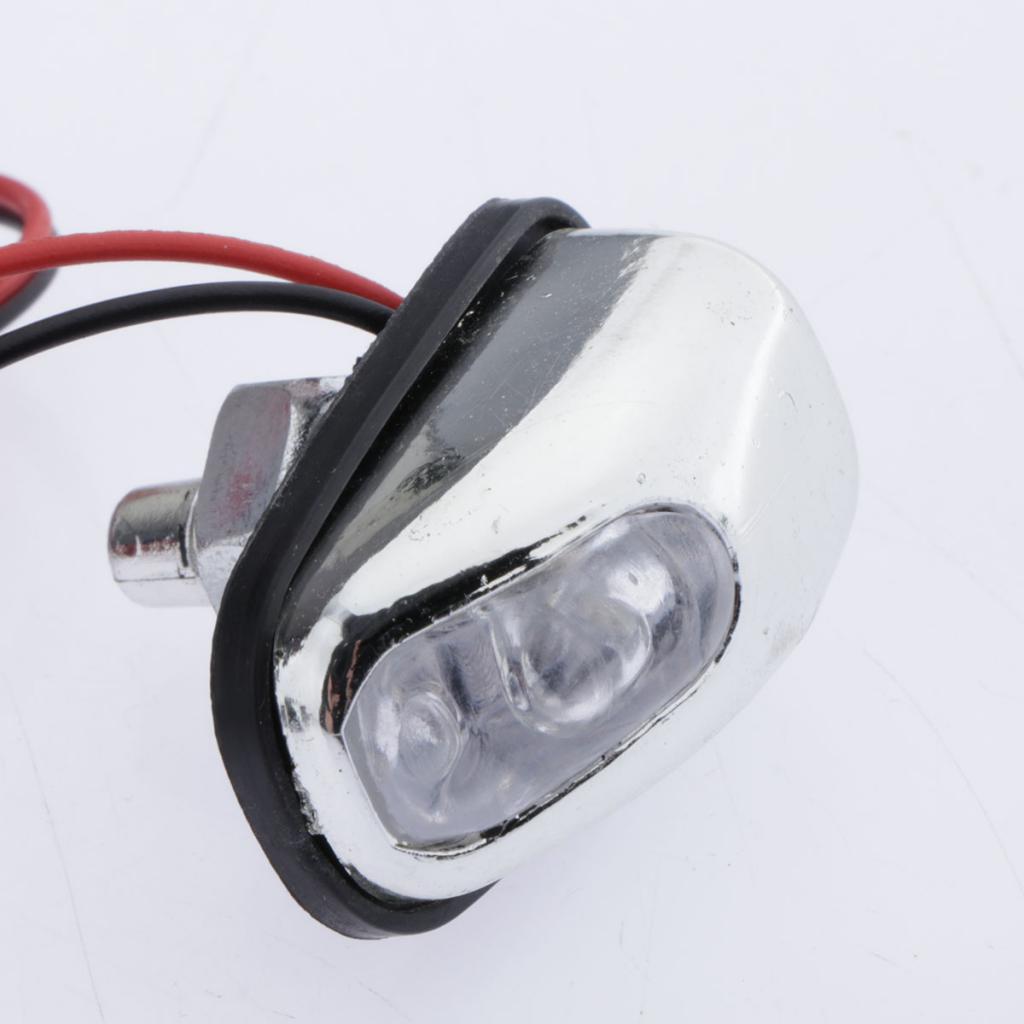 2x1 Pair Car Hood Windshield Spray Nozzle Wiper Washer with LED Light White Light