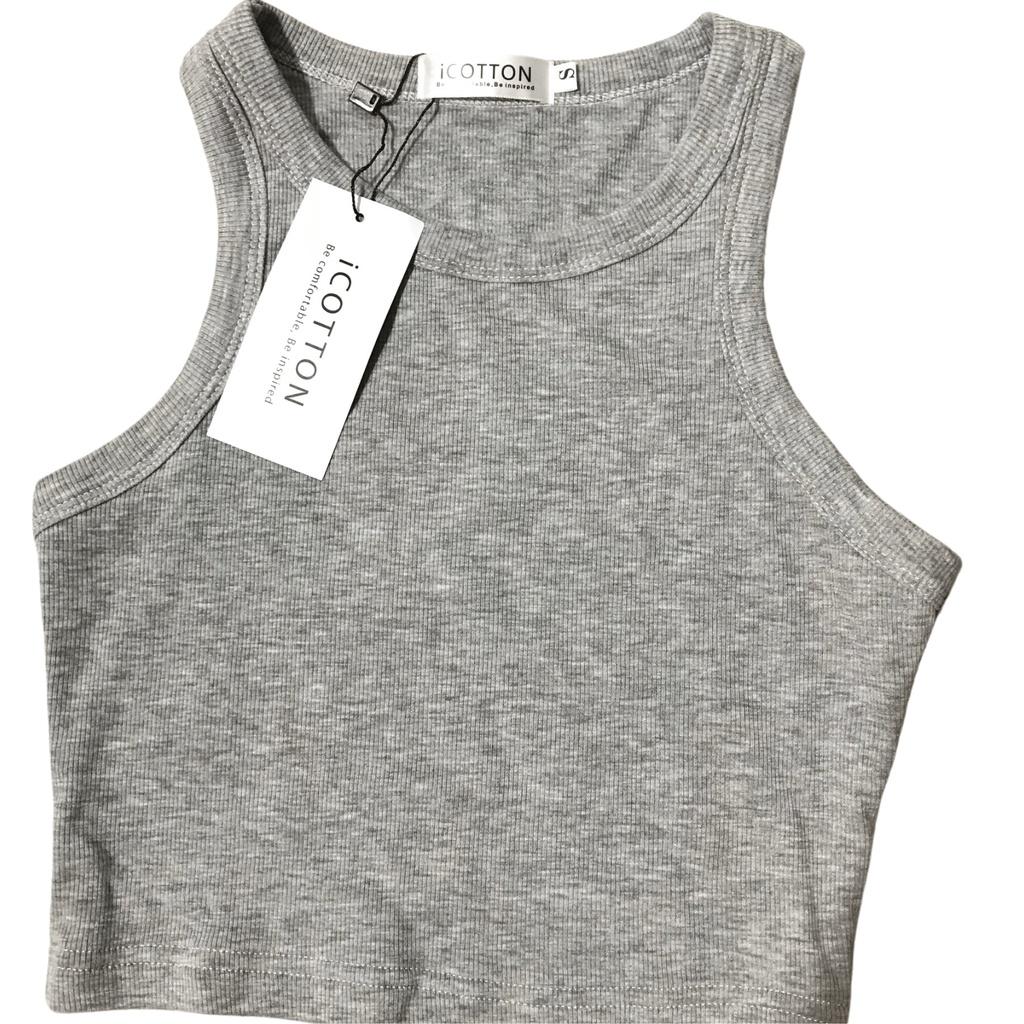 Áo croptop ba lỗ ️Icotton️ Áo tanktop dáng ngắn thể thao dày dặn, đẹp