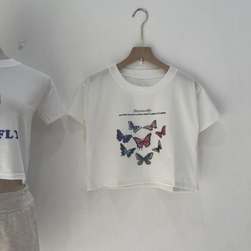 Áo croptop in 3D dưới 60kg - 8 con bướm