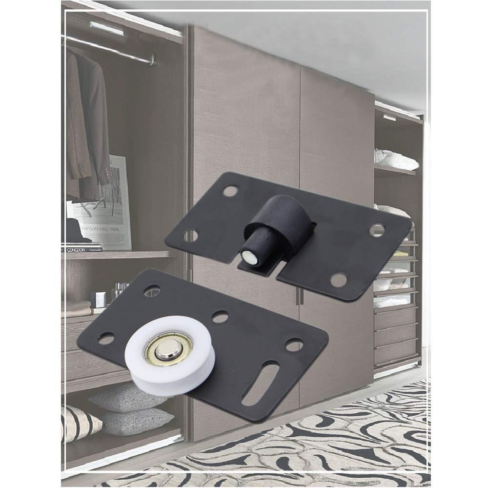 4 miếng Nylon Nội các bộ Roulette cửa, cửa trượt Roulette Tủ Cánh ròng rọc, bánh xe trượt đồ nội thất áo choàng, cho tủ quần áo cửa trượt