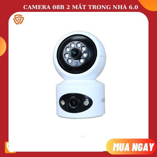 Camera Yoosee IP YS-08B 2 Mắt Trong Nhà Xem 2 Màn Hình Cùng Lúc Độ Phân Giải 8MP, Xoay 360 Độ, Xem Đêm Có Màu, Hỗ Trợ Đàm Thoại 2 Chiều Hàng Chính Hãng