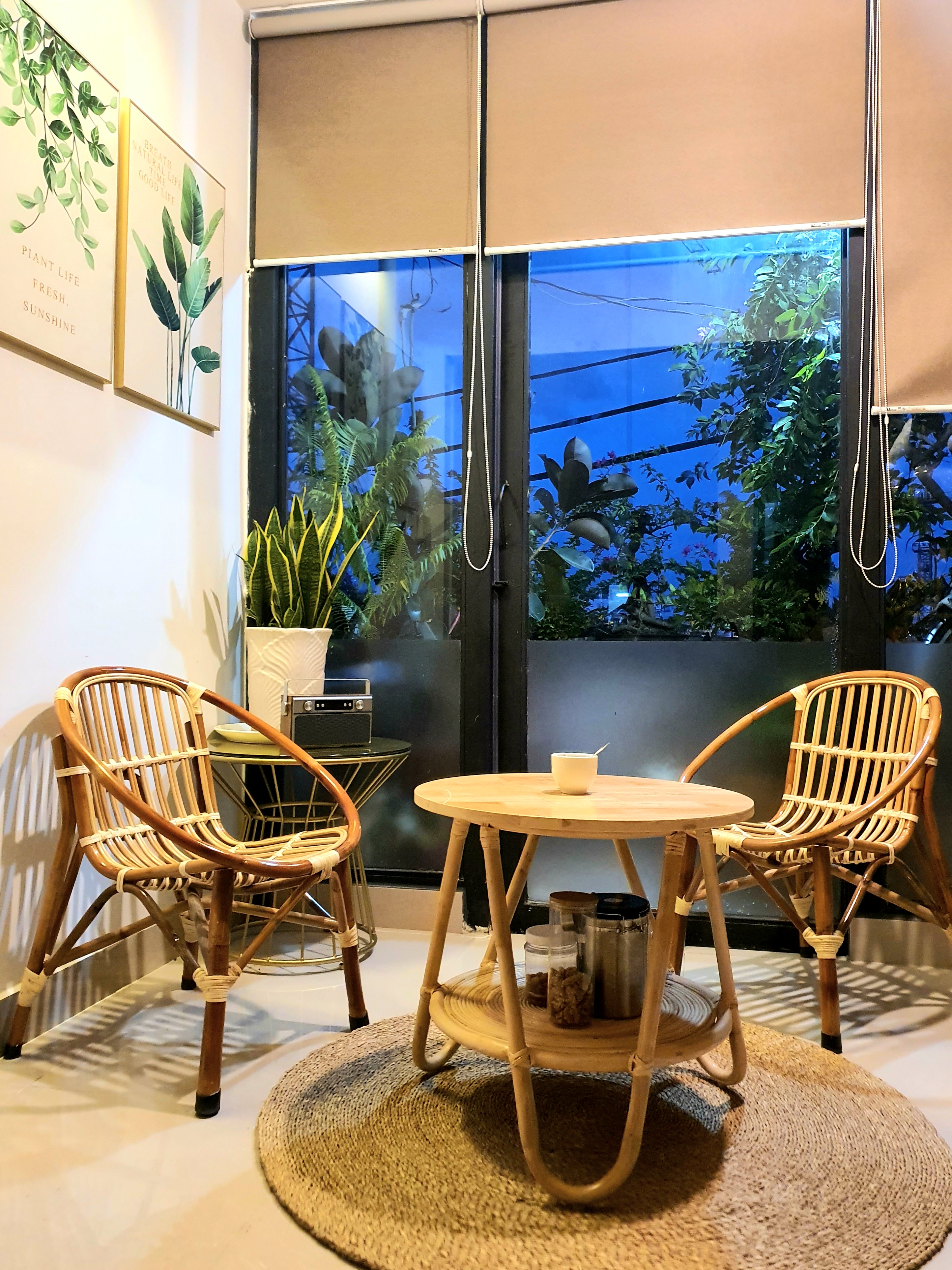 Bộ bàn ghế mây tự nhiên M2