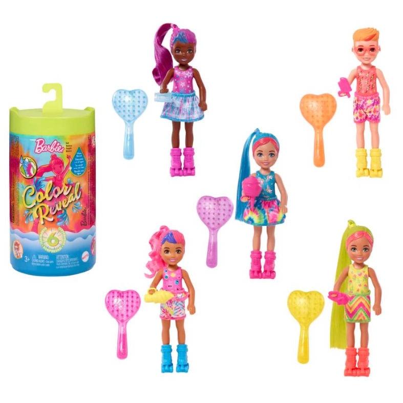 Búp bê Barbie &amp; Chelsa đổi màu - Phiên bản sắc màu Neon